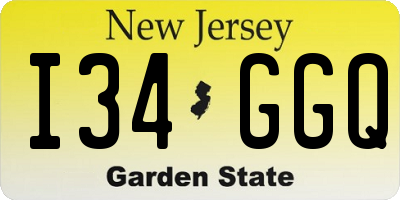 NJ license plate I34GGQ