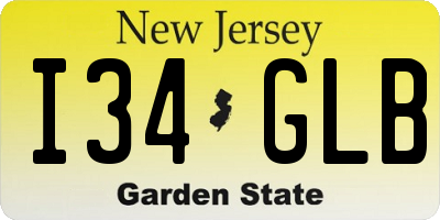 NJ license plate I34GLB