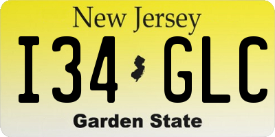 NJ license plate I34GLC