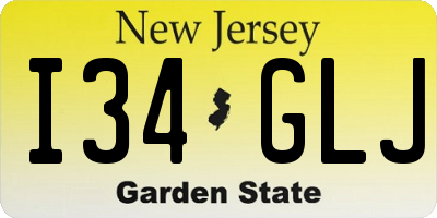 NJ license plate I34GLJ