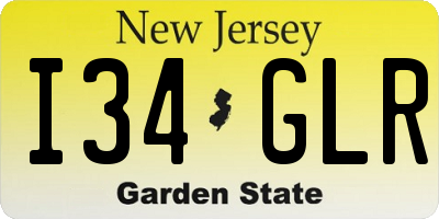 NJ license plate I34GLR