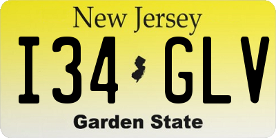 NJ license plate I34GLV
