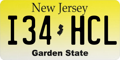 NJ license plate I34HCL