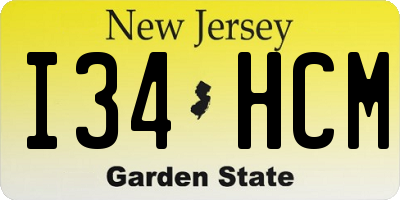 NJ license plate I34HCM