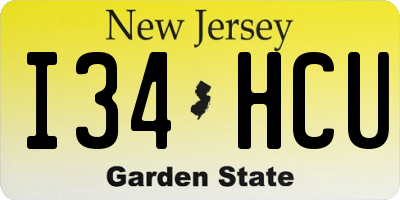 NJ license plate I34HCU