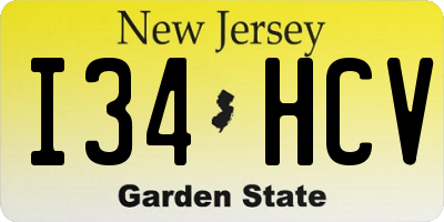 NJ license plate I34HCV