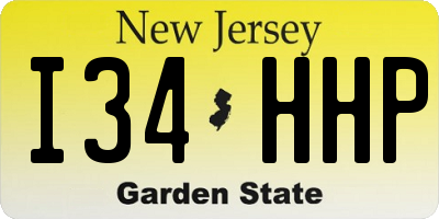 NJ license plate I34HHP