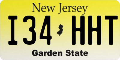 NJ license plate I34HHT