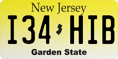 NJ license plate I34HIB