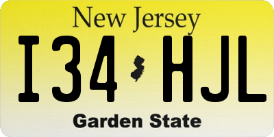 NJ license plate I34HJL