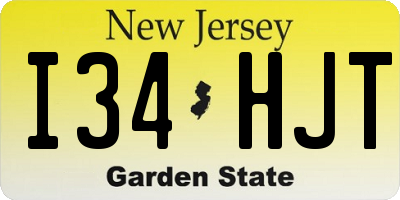 NJ license plate I34HJT