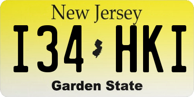 NJ license plate I34HKI