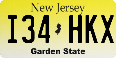 NJ license plate I34HKX