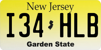 NJ license plate I34HLB
