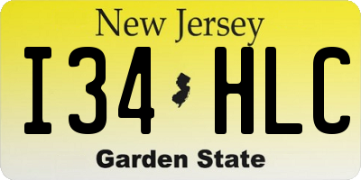 NJ license plate I34HLC