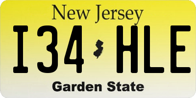 NJ license plate I34HLE