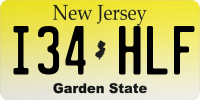 NJ license plate I34HLF