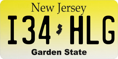NJ license plate I34HLG