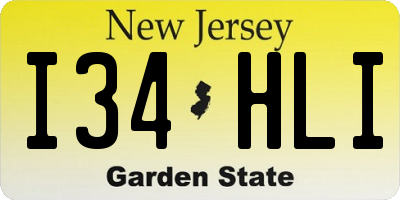 NJ license plate I34HLI