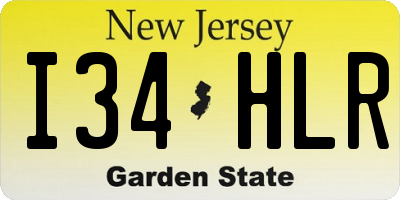NJ license plate I34HLR
