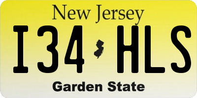 NJ license plate I34HLS