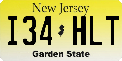 NJ license plate I34HLT