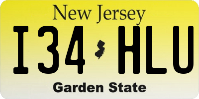 NJ license plate I34HLU