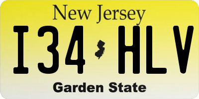 NJ license plate I34HLV