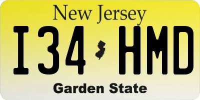 NJ license plate I34HMD