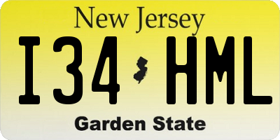 NJ license plate I34HML