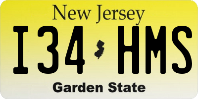 NJ license plate I34HMS
