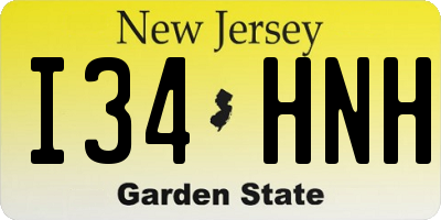 NJ license plate I34HNH