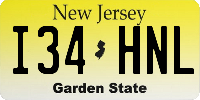 NJ license plate I34HNL