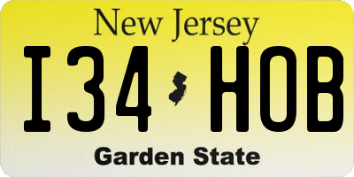 NJ license plate I34HOB
