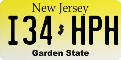 NJ license plate I34HPH