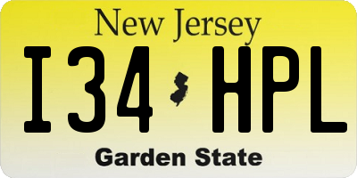 NJ license plate I34HPL