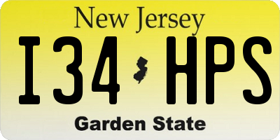 NJ license plate I34HPS