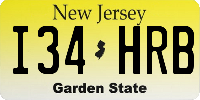 NJ license plate I34HRB