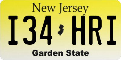 NJ license plate I34HRI