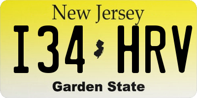 NJ license plate I34HRV