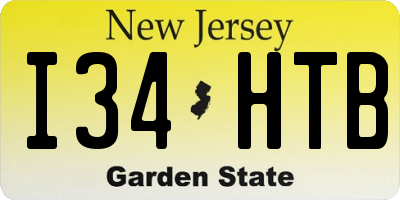 NJ license plate I34HTB