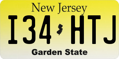 NJ license plate I34HTJ