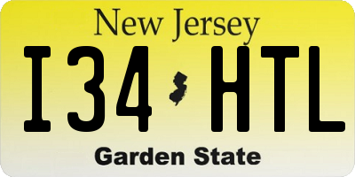 NJ license plate I34HTL