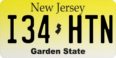NJ license plate I34HTN