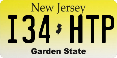 NJ license plate I34HTP
