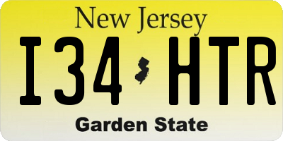 NJ license plate I34HTR