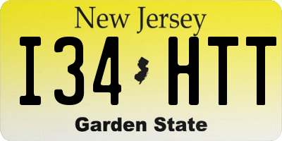 NJ license plate I34HTT