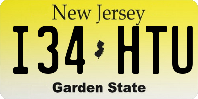 NJ license plate I34HTU