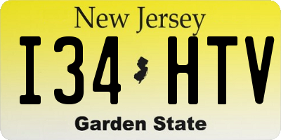 NJ license plate I34HTV