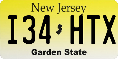 NJ license plate I34HTX
